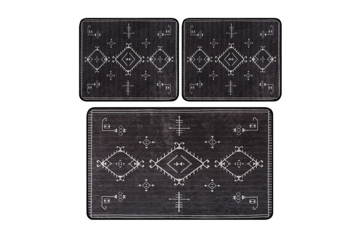 Mijölnir Juego de alfombrillas de baño Antiguo Gris oscuro